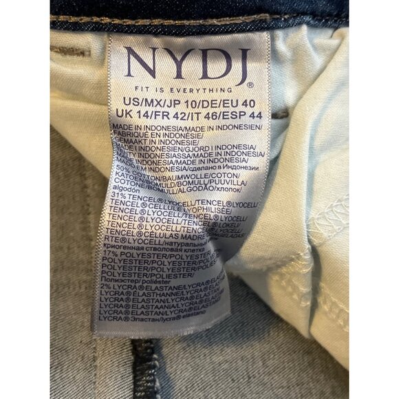 NYDJ Rockie Jeans Blue Carrot Leg Ankle Slimming Stretch Denim NWT Size 10 - Picture 12 of 14